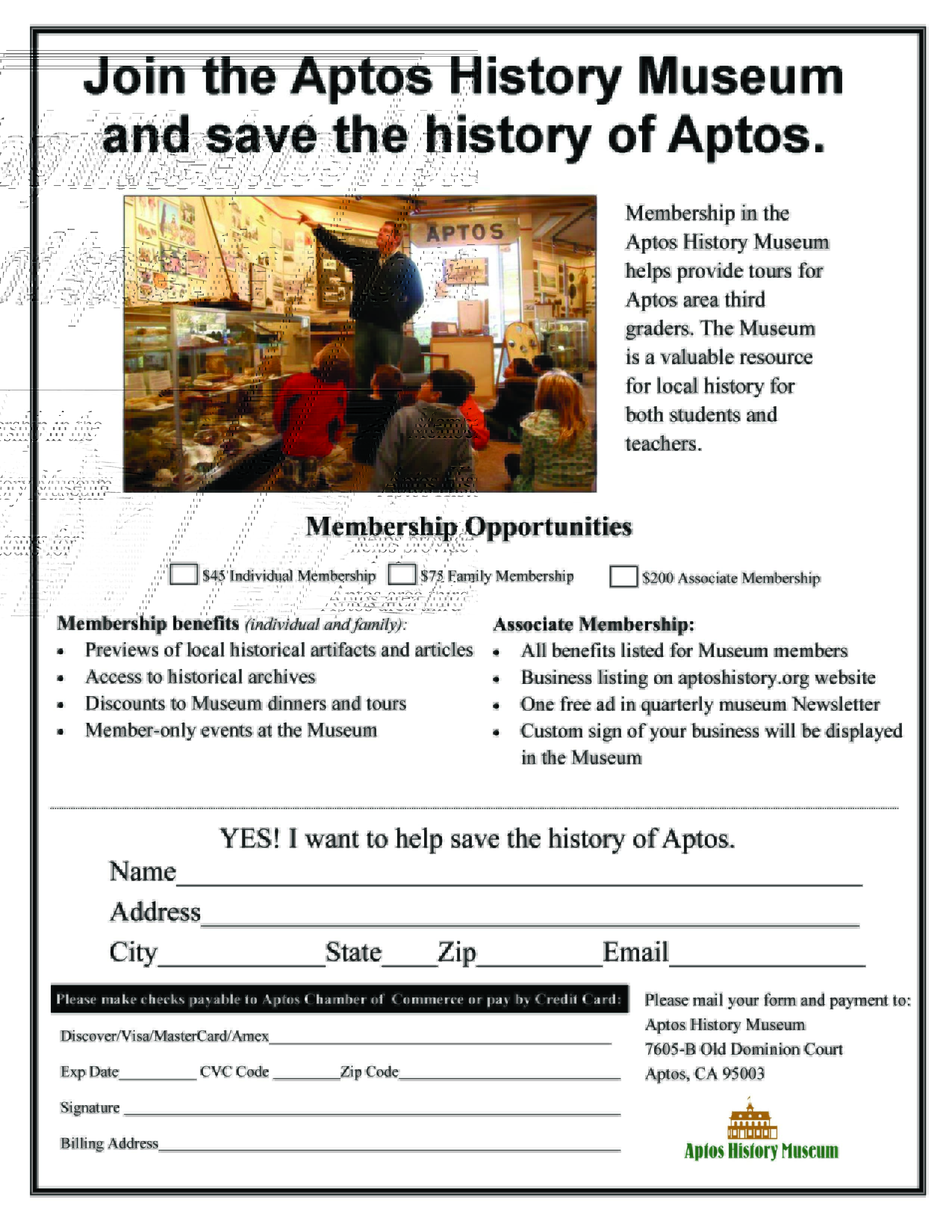 Aptos History Museum Membership